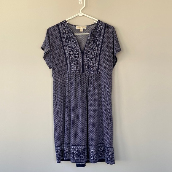 Michael Michael Kors True Blue Flutter Short Sleeve Dress Size P / XS - Picture 1 of 7